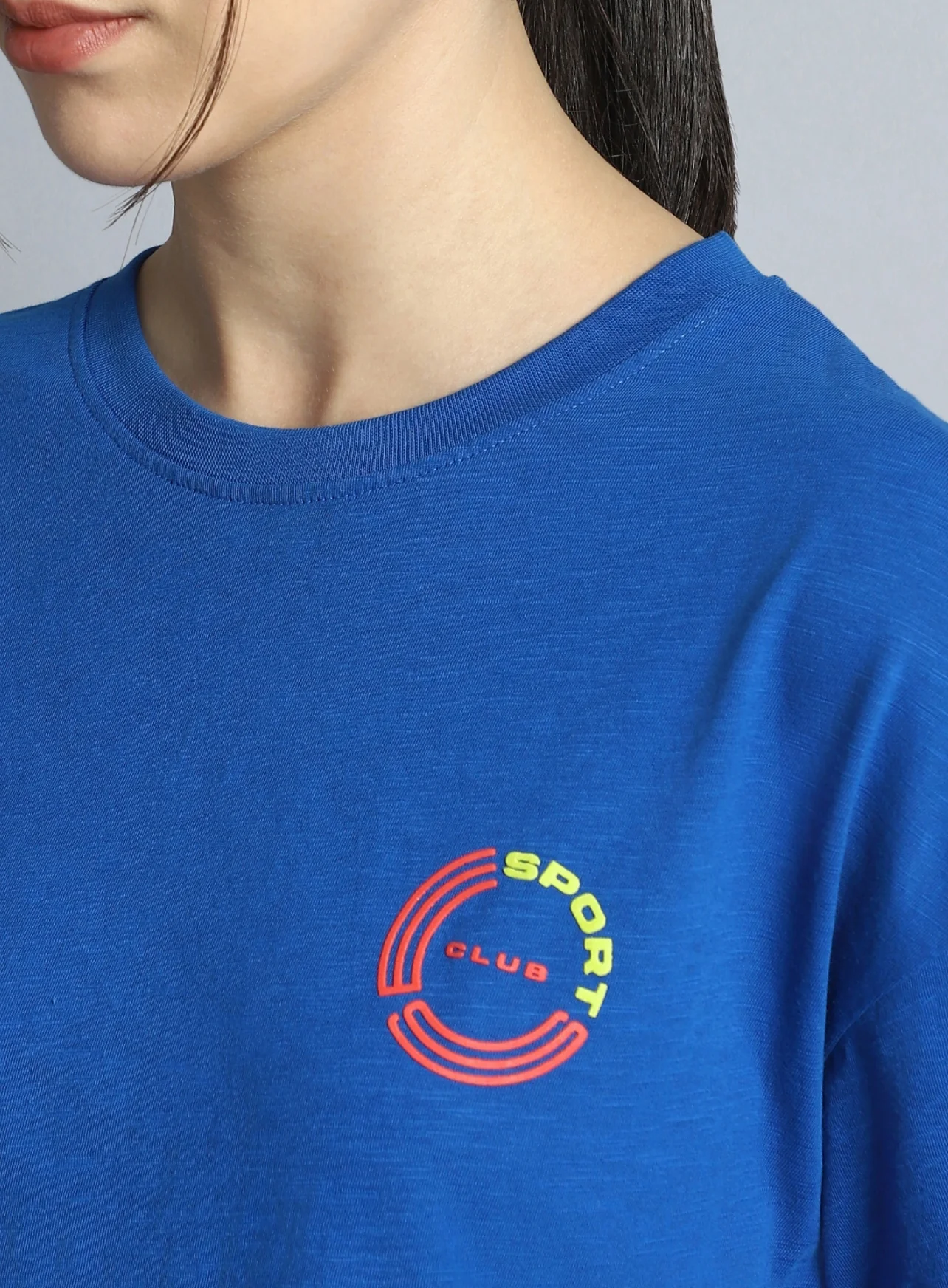 Women's Blue Sports Club T-shirt - Image 7