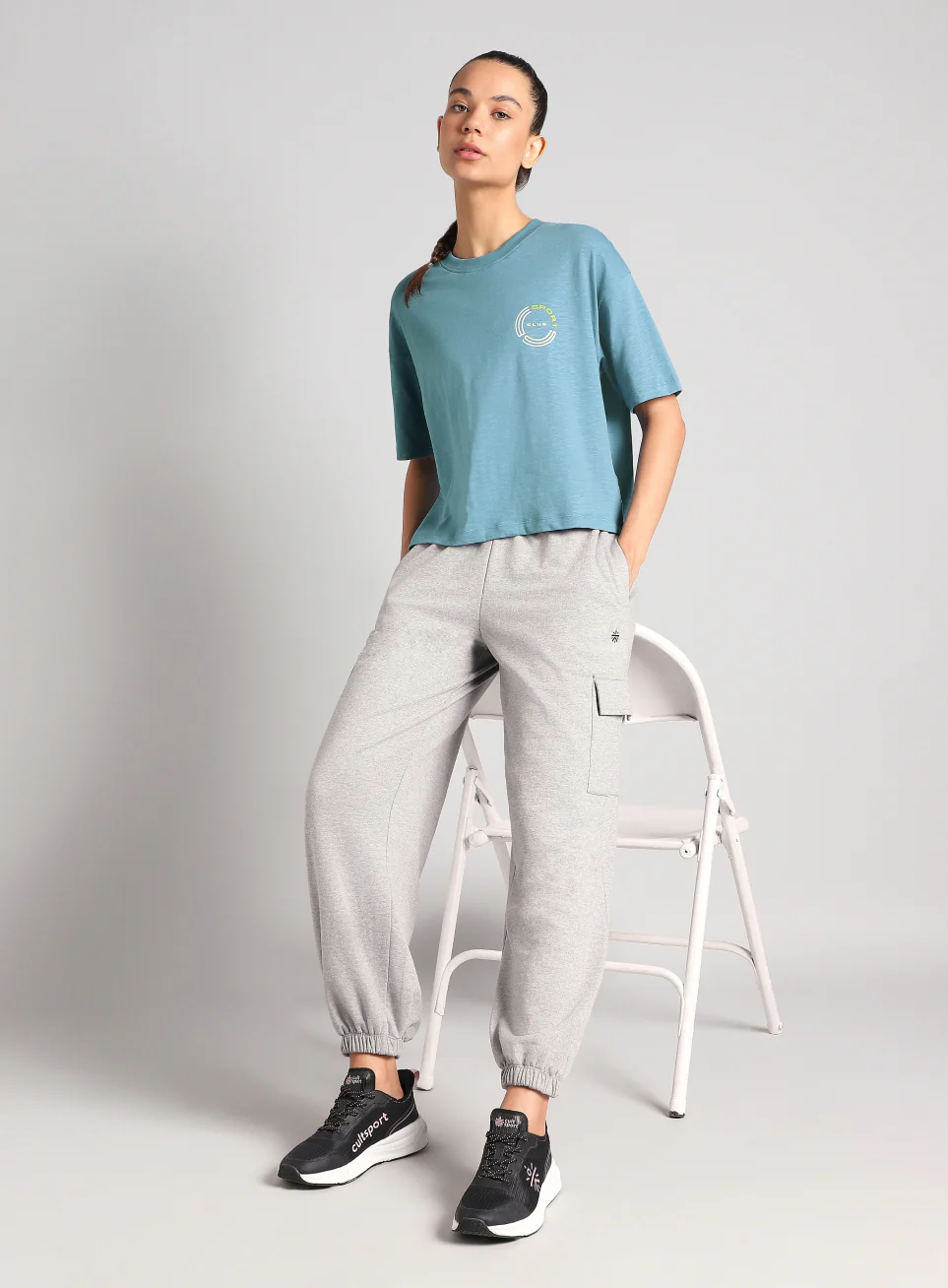 Women's Blue Sports Club T-shirt - Image 3