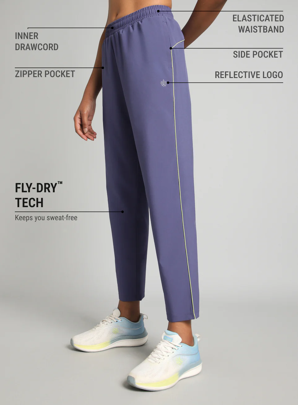 Women's Blue Sprint Trackpants - Image 5
