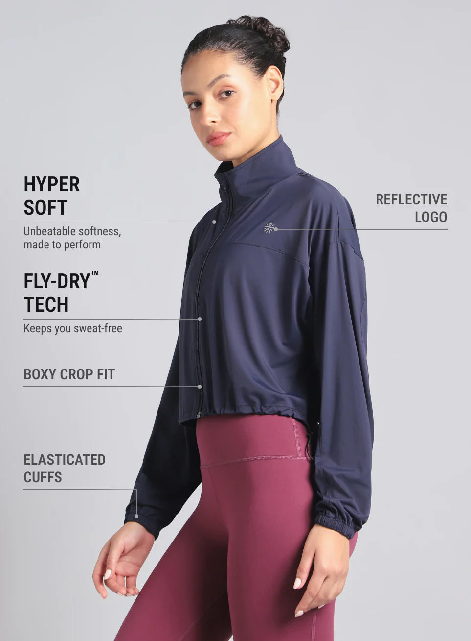Women's Blue Supreme Soft Ultra Light Running Jacket - Image 5