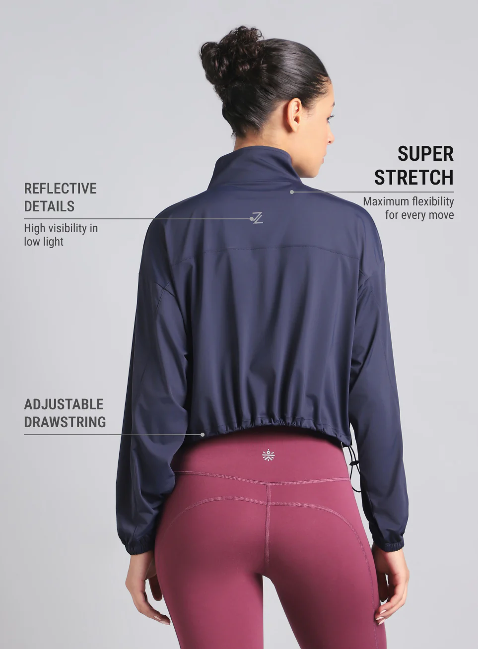 Women's Blue Supreme Soft Ultra Light Running Jacket - Image 6