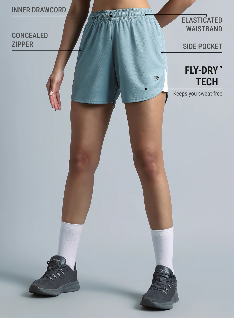 Women's Blue Train Day Performance Shorts - Image 5
