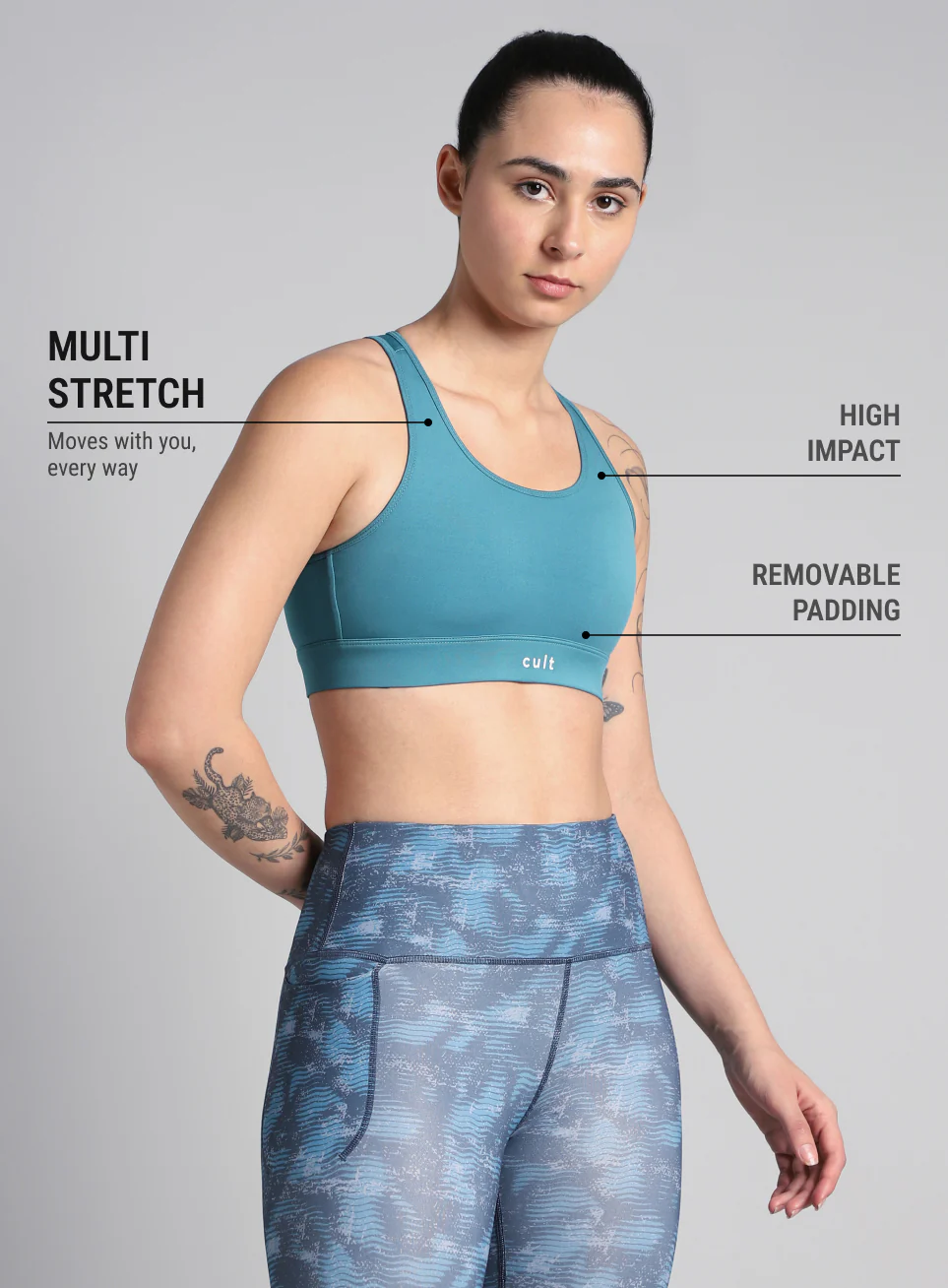 Women's Blue Training Champion Bra - Image 5
