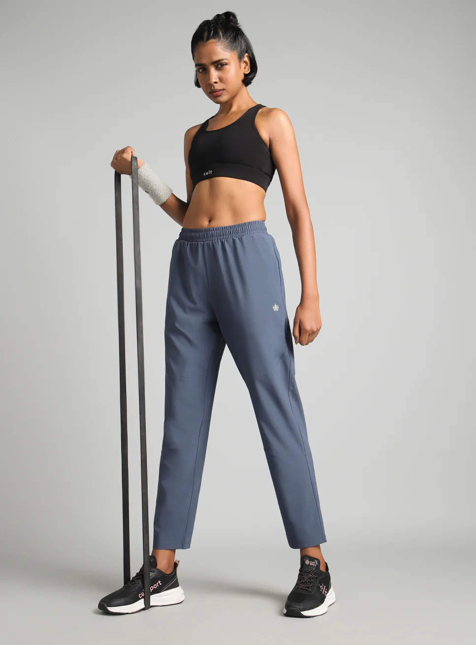 Women's Blue Training Sculpt Trackpants - Image 3