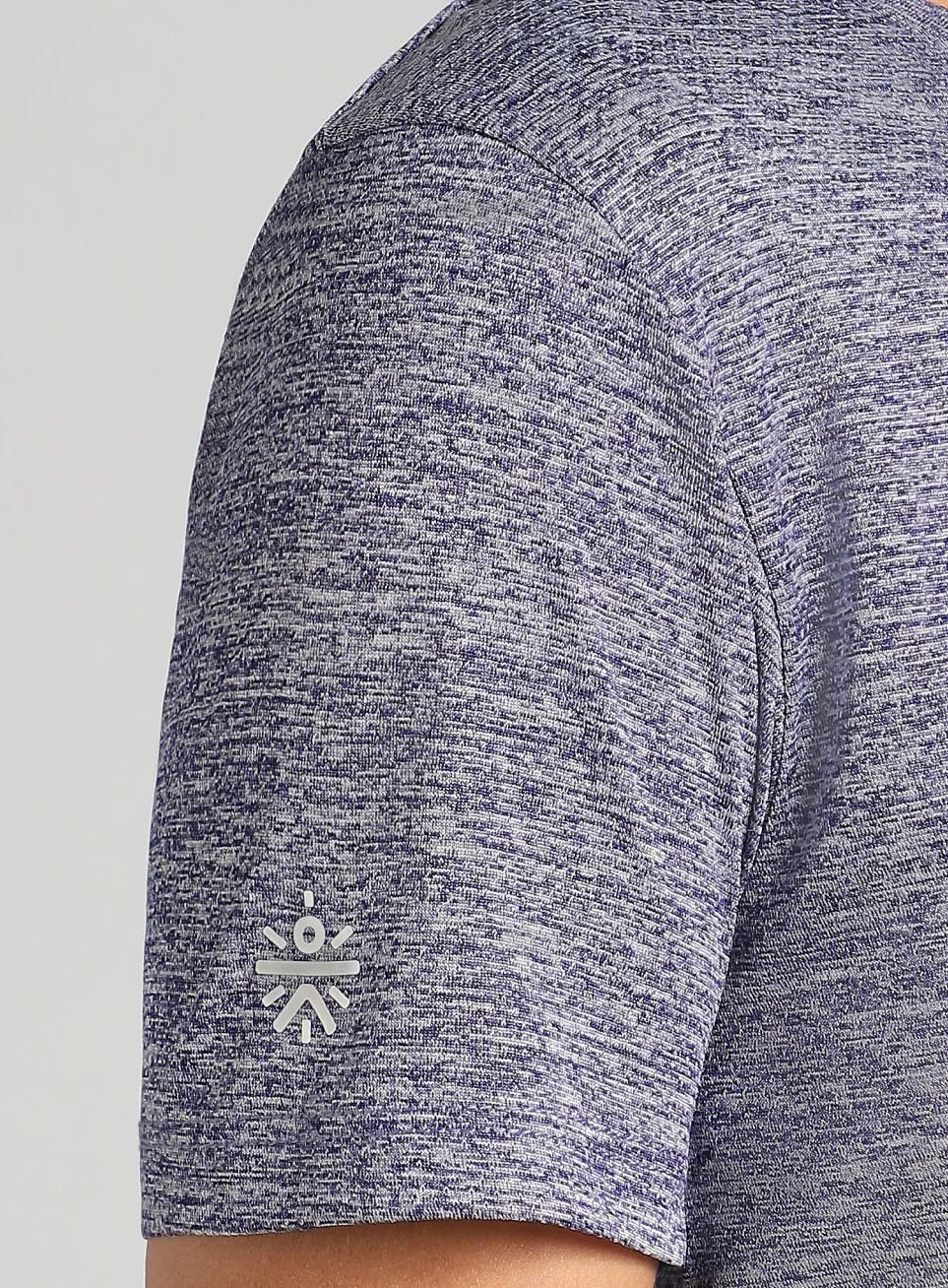 Women's Blue Training Textured T-shirt - Image 8