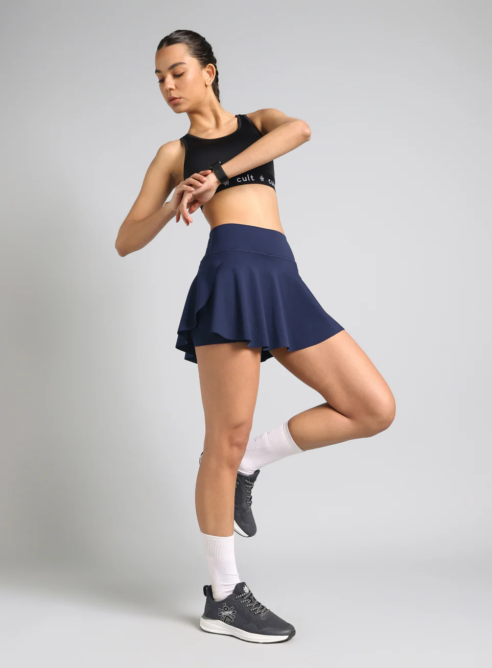 Women's Blue True Performance Sculpted COMFlex Skorts - Image 3