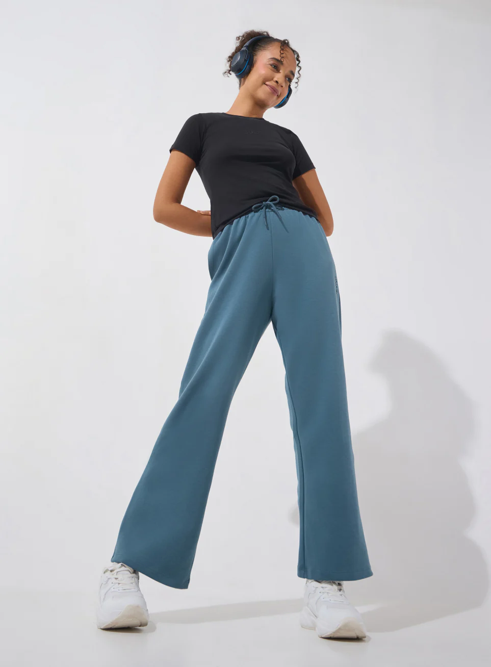 Women's Blue Ultra Luxe Classic Trackpants - Image 2