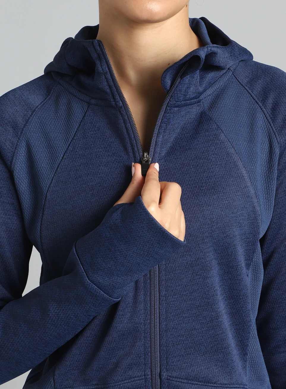 Women's Blue Work it Out Training Cropped Jacket - Image 8