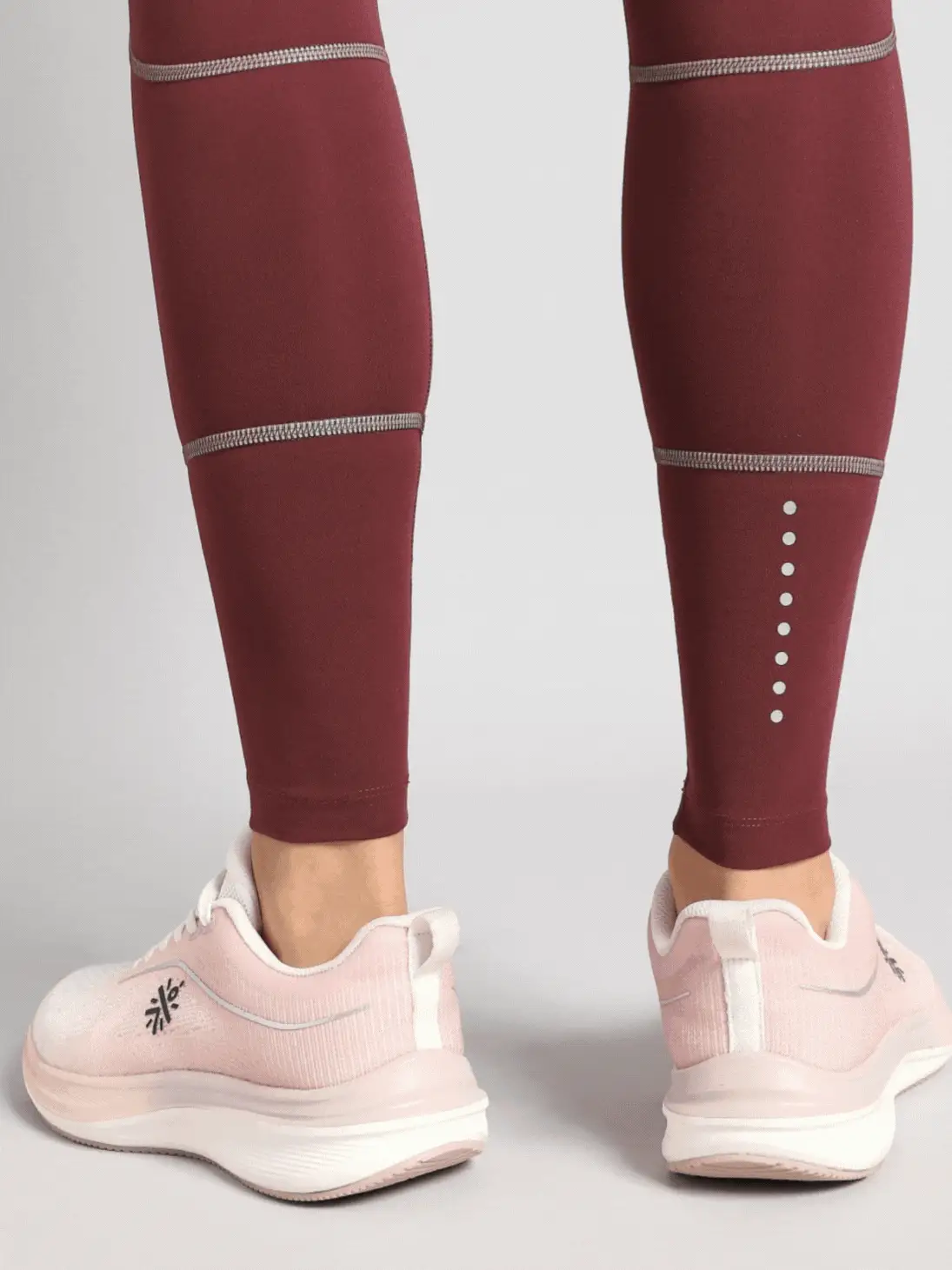 Women's Brown Absolute Fit Solid Running Tights - Image 9