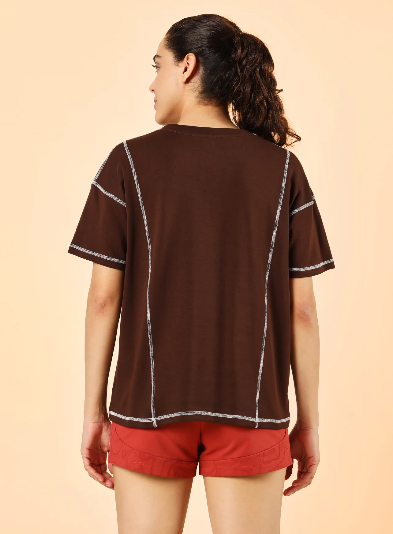 Women's Brown Community Sports Relaxed fit T-shirt - Image 6