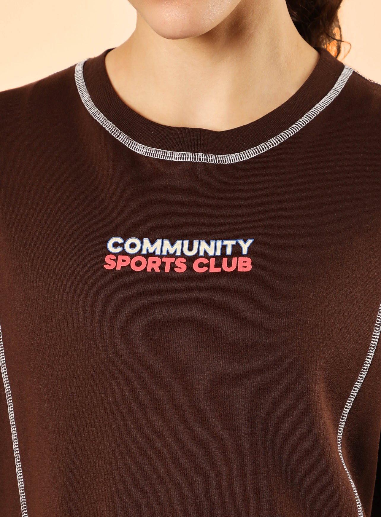 Women's Brown Community Sports Relaxed fit T-shirt - Image 7