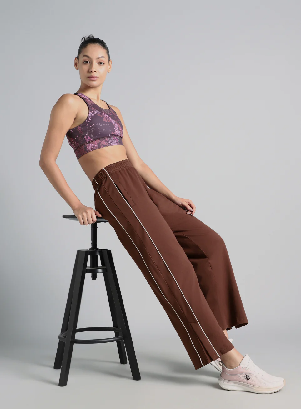 Women's Brown Community Straight Trackpants - Image 2