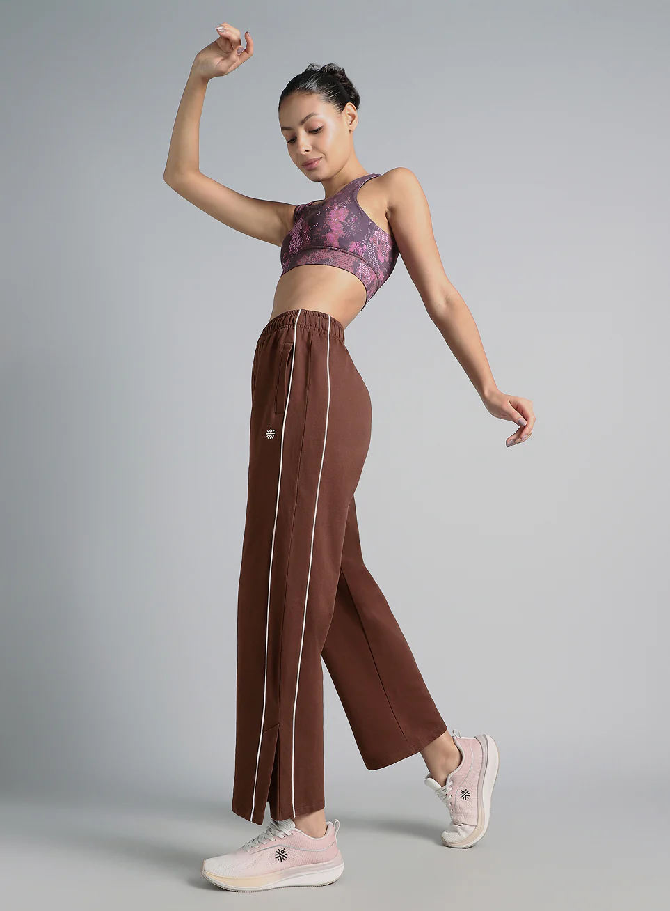 Women's Brown Community Straight Trackpants - Image 3
