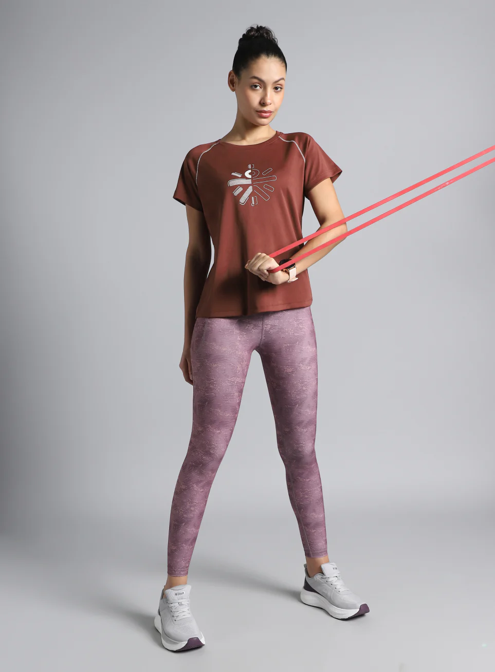 Women's Brown Cult Branded Recycled Poly Performance T-shirt - Image 3