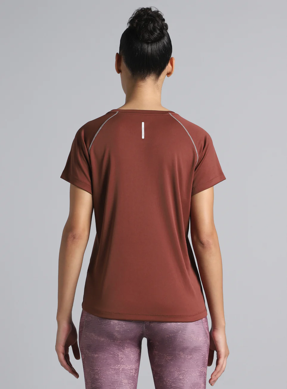 Women's Brown Cult Branded Recycled Poly Performance T-shirt - Image 6