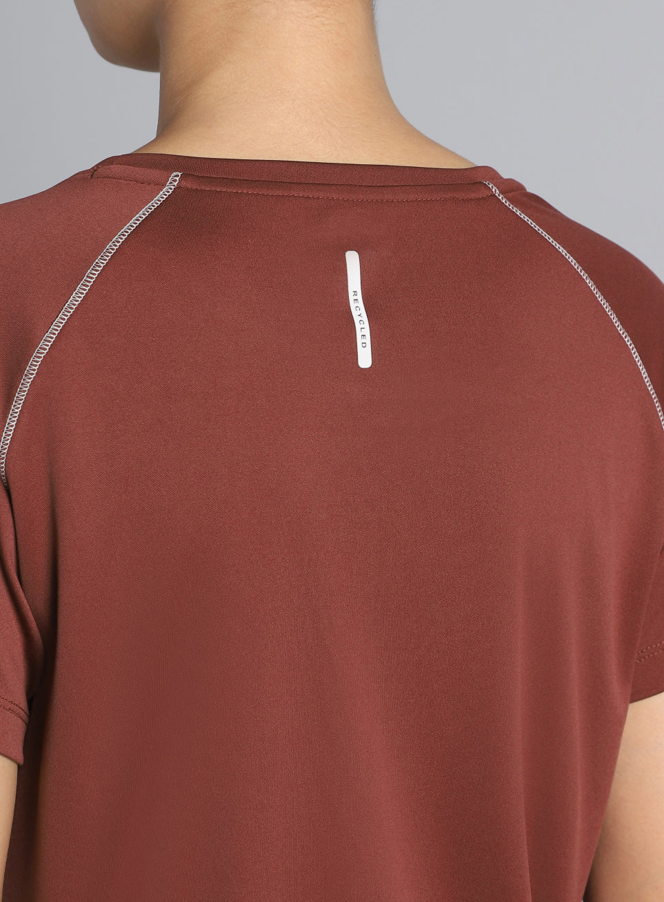 Women's Brown Cult Branded Recycled Poly Performance T-shirt - Image 8