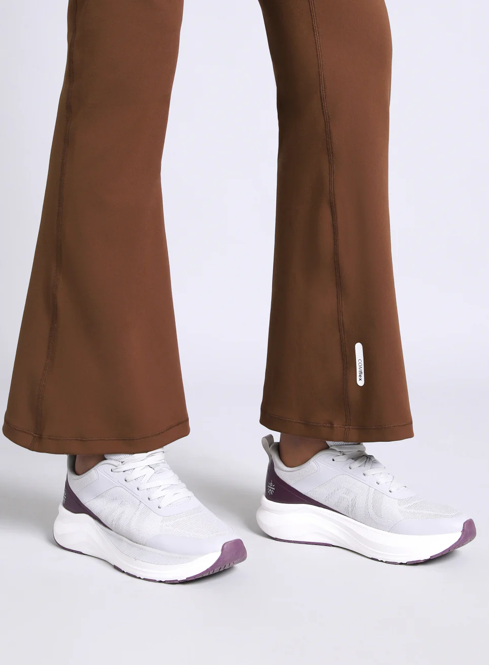 Women's Brown Flow Training COMFlex Flare Pants - Image 7