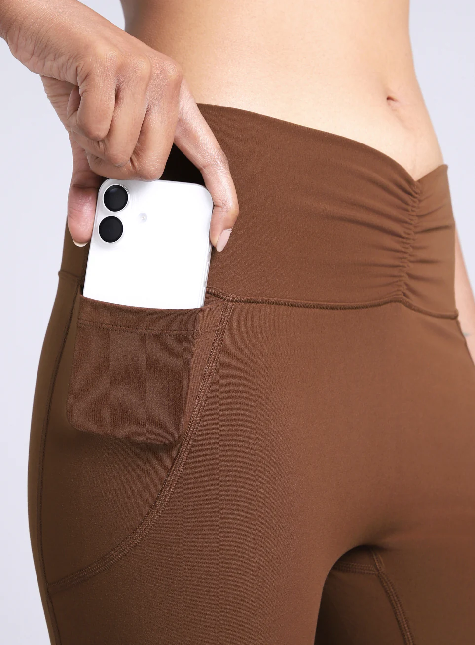 Women's Brown Flow Training COMFlex Flare Pants - Image 8