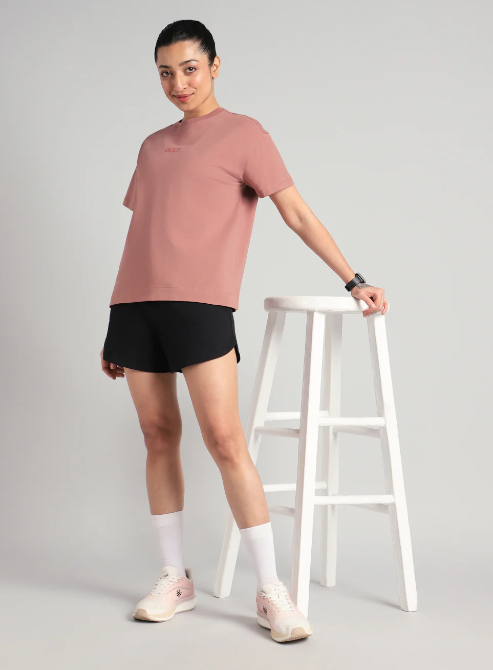 Women's Brown Form Mid Boxy T-shirt - Image 2