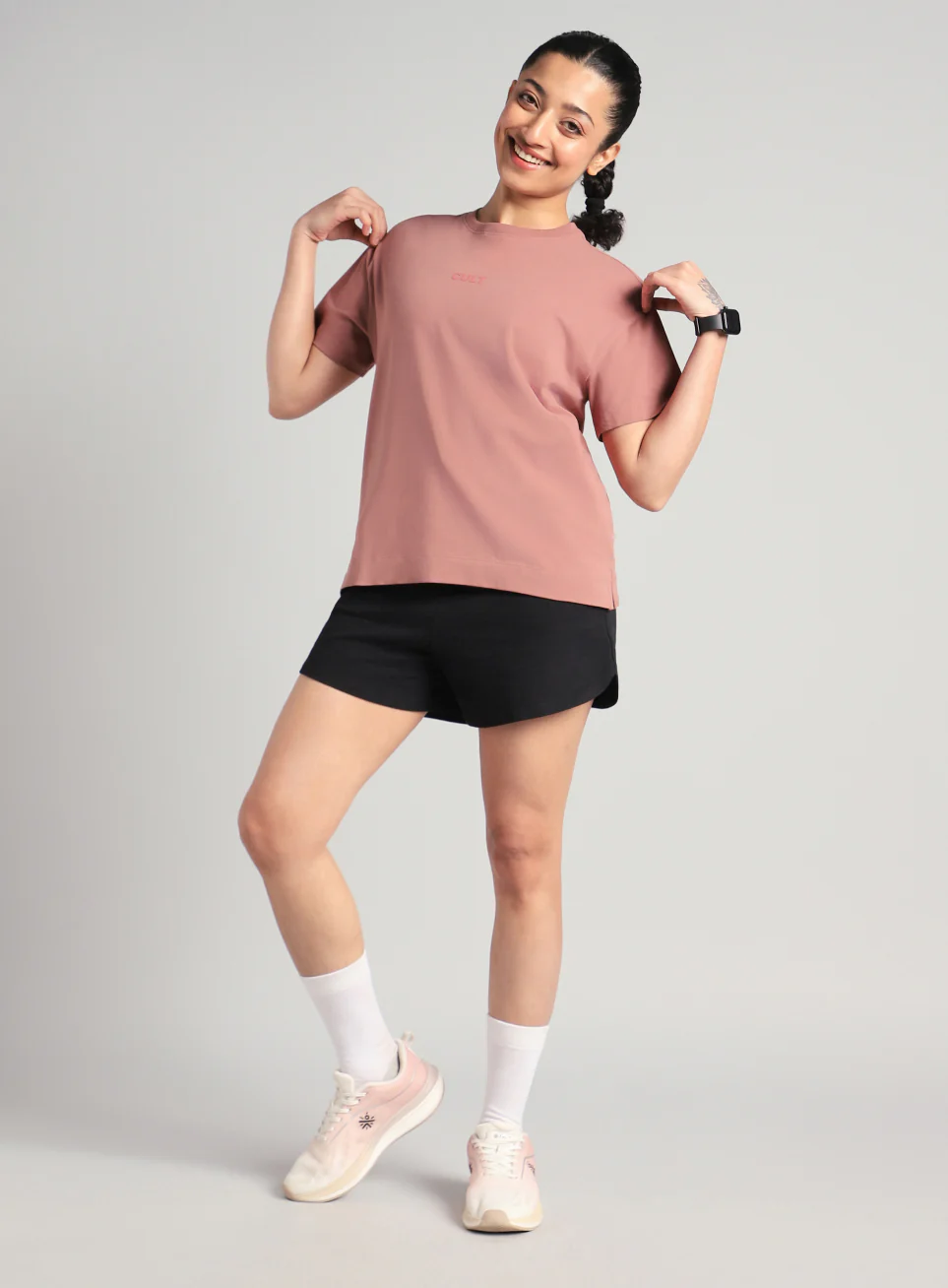 Women's Brown Form Mid Boxy T-shirt - Image 3