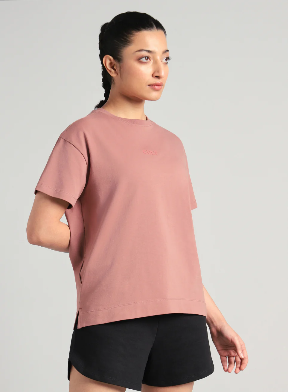 Women's Brown Form Mid Boxy T-shirt - Image 5