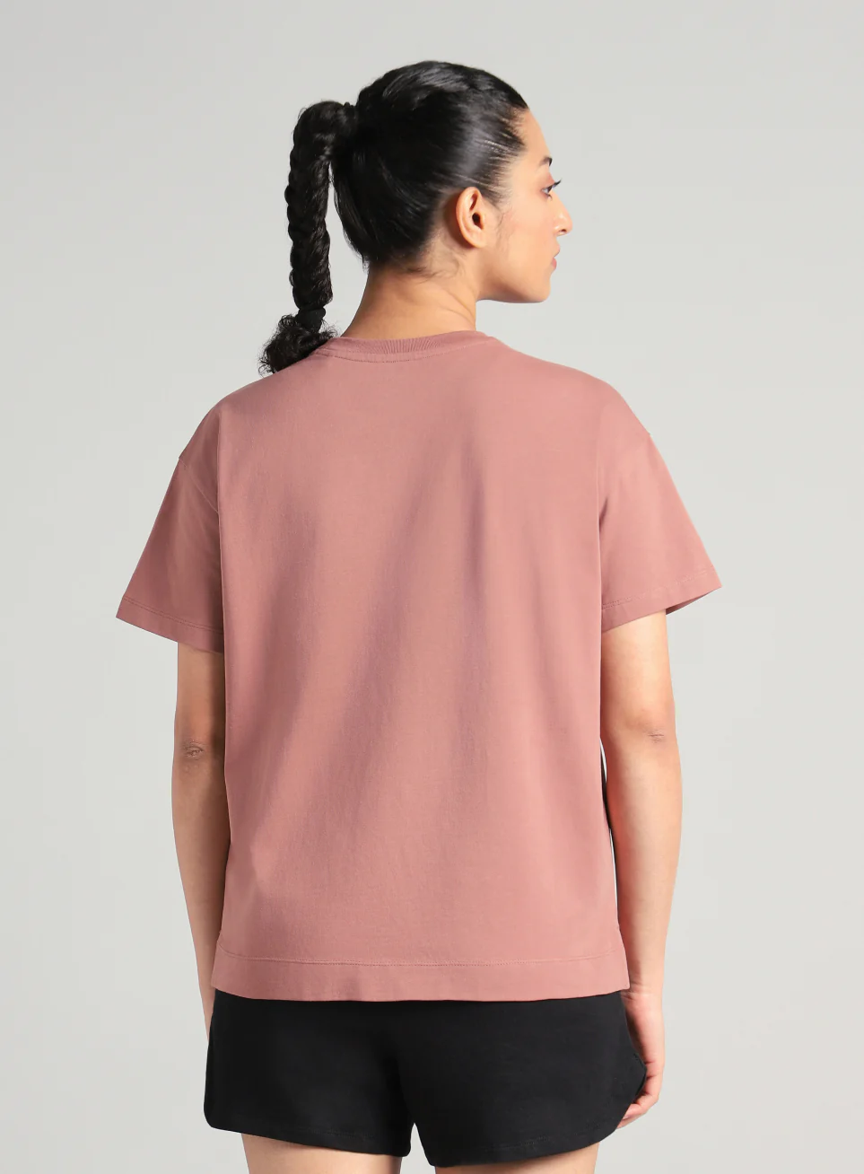 Women's Brown Form Mid Boxy T-shirt - Image 6