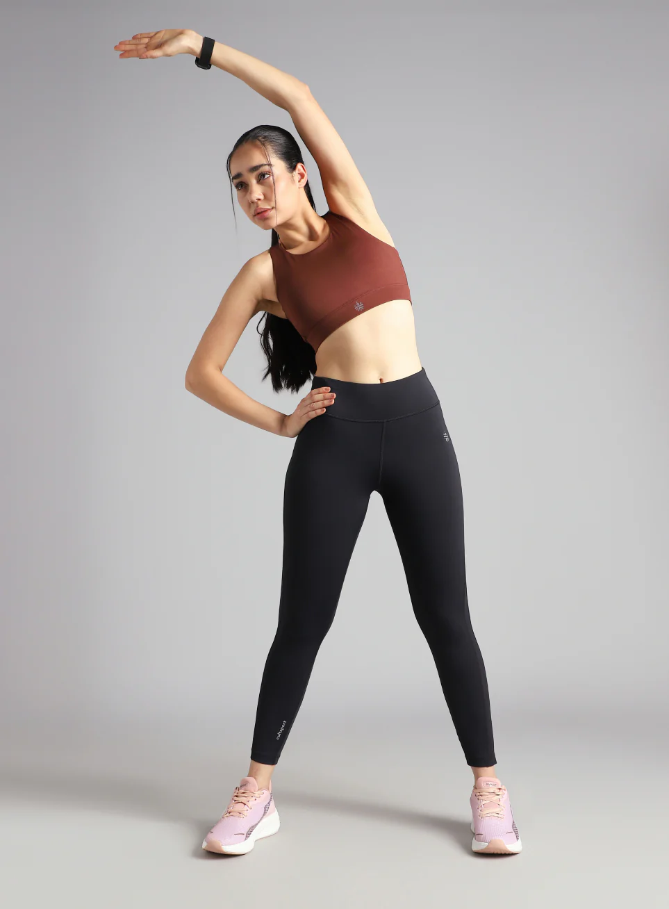 Women's Brown High Impact Running Bra - Image 3