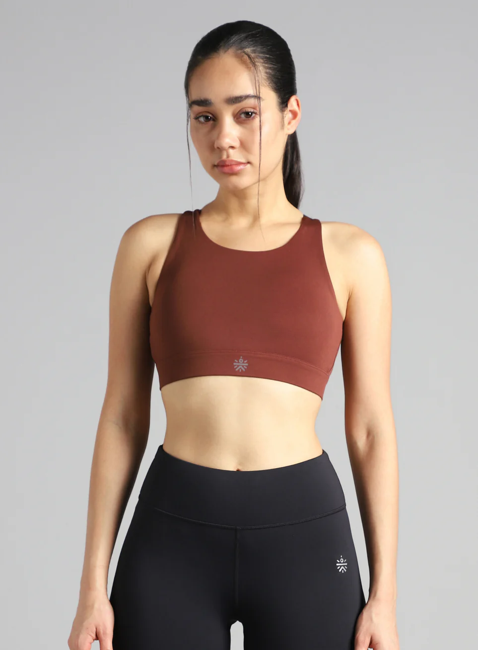 Women's Brown High Impact Running Bra - Image 4