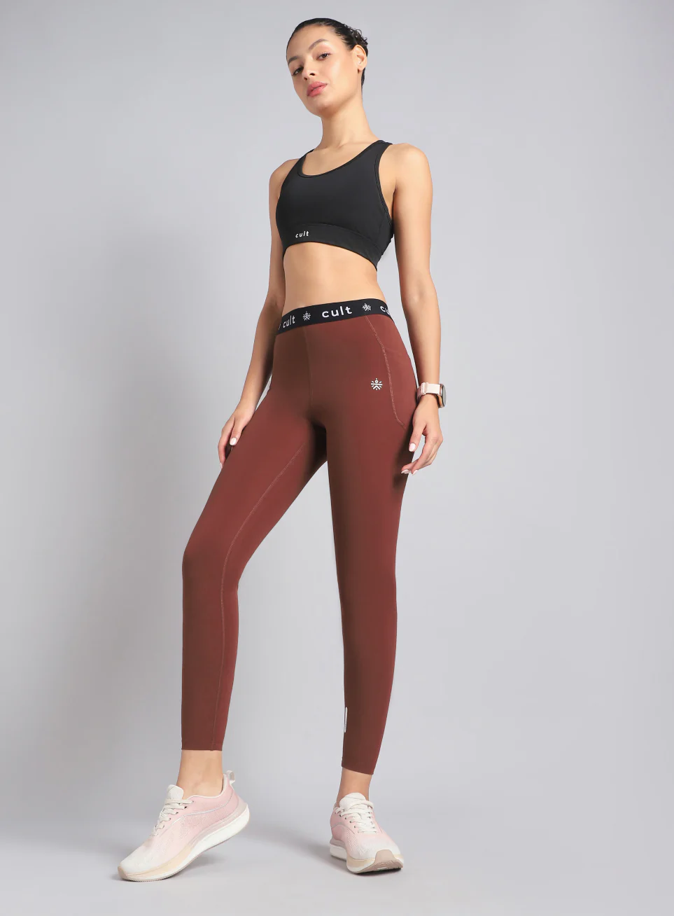 Women's Brown Move Easy COMFlex Tights - Image 3