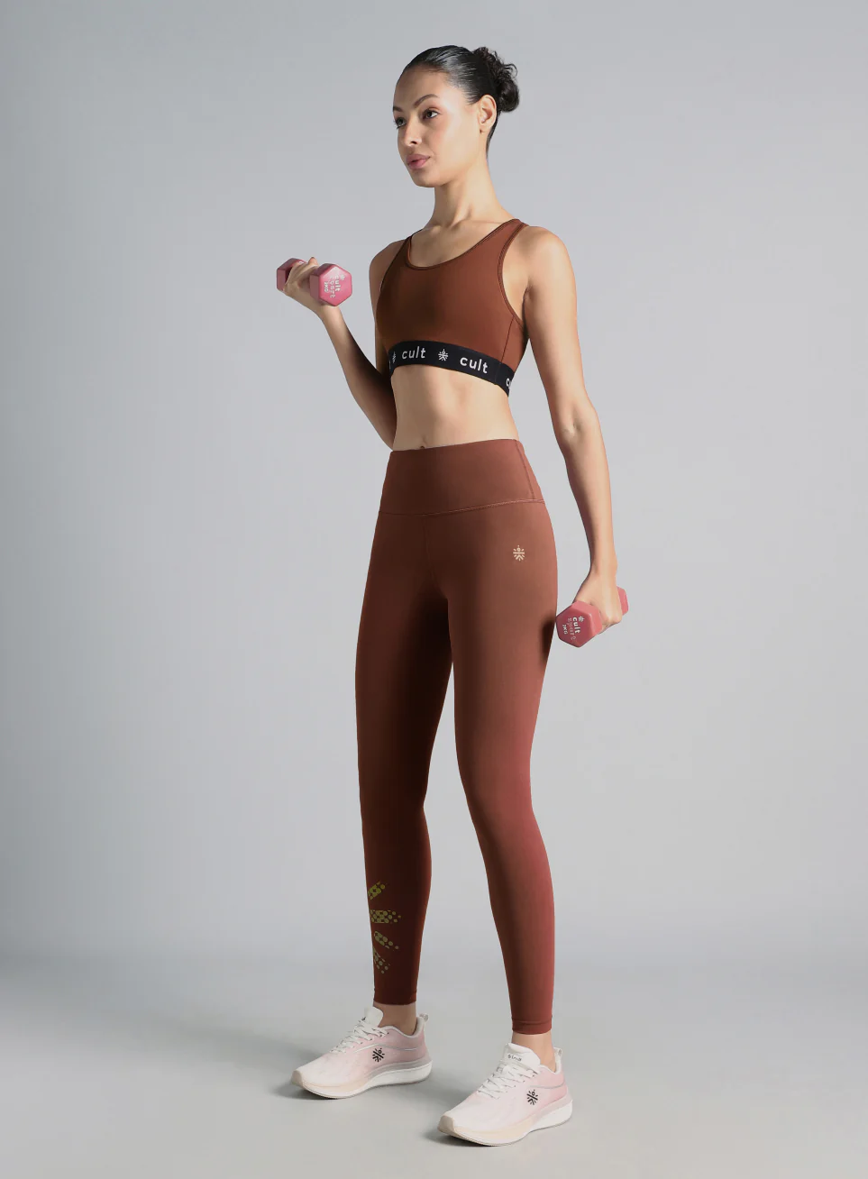 Women's Brown Move Easy High Support Sports Bra - Image 2