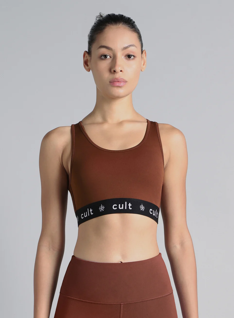 Women's Brown Move Easy High Support Sports Bra - Image 4