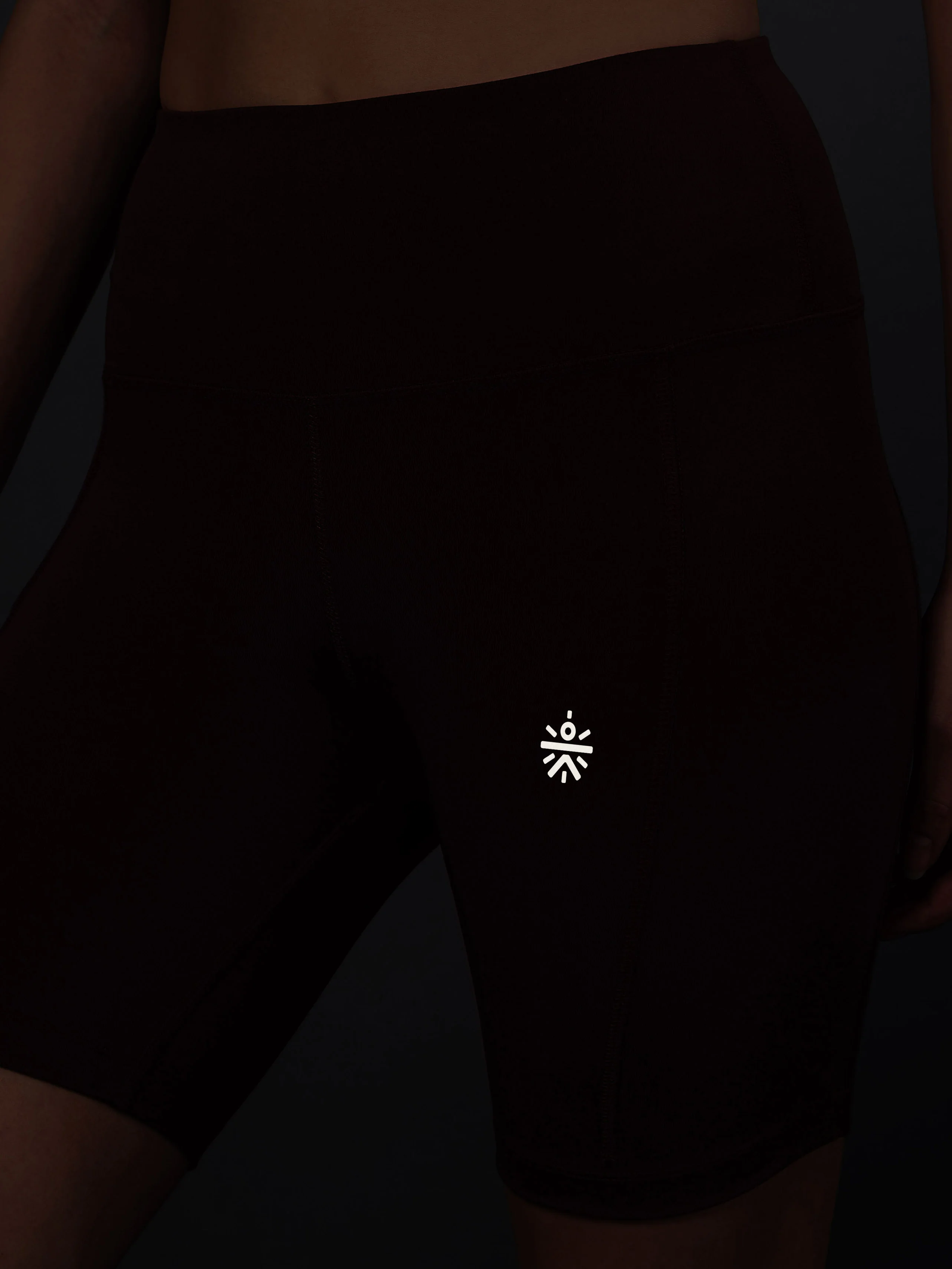Women's Brown Performance Biker Shorts - Image 8