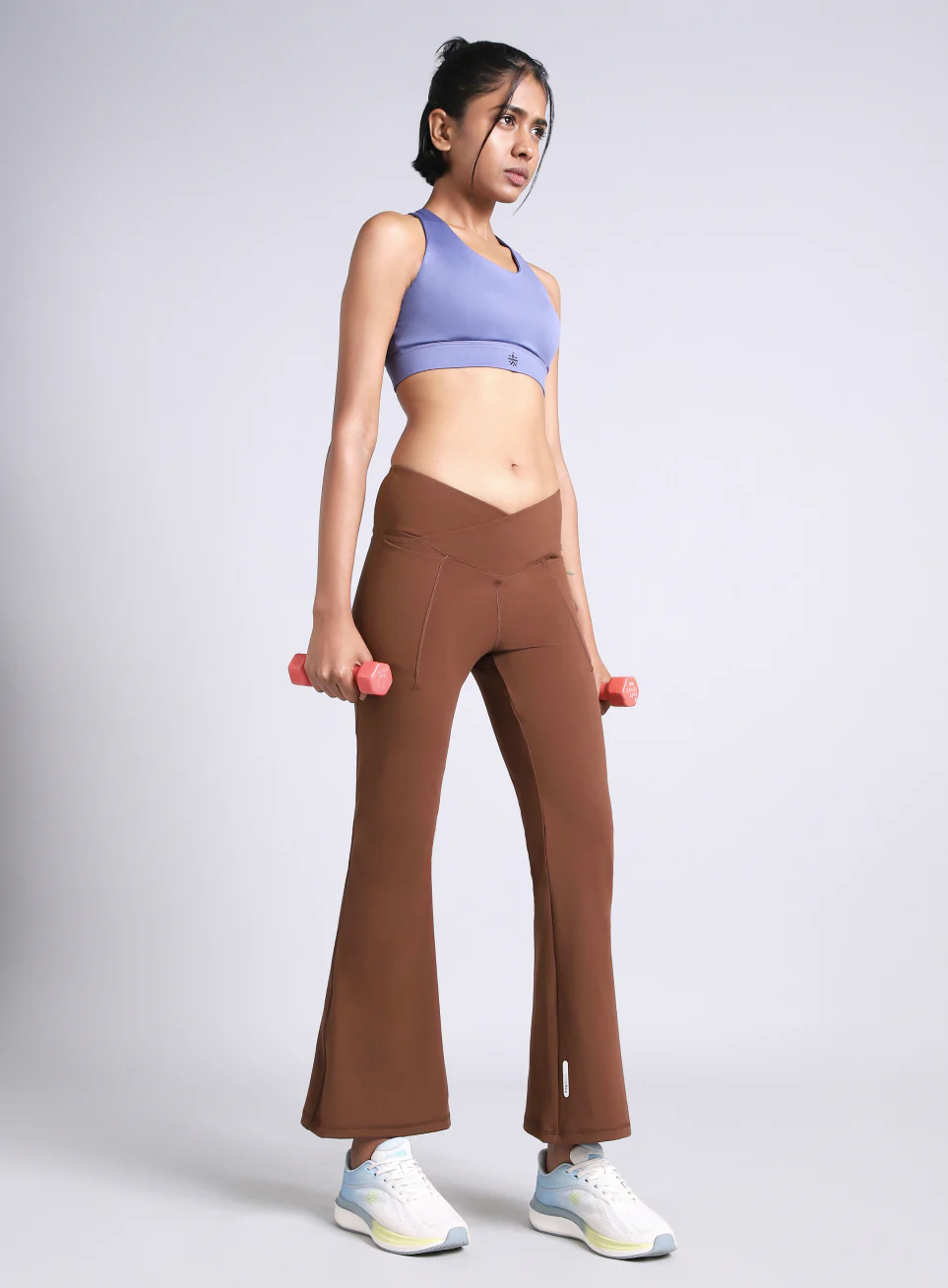 Women's Brown Pilates COMFlex Flare Pants - Image 2