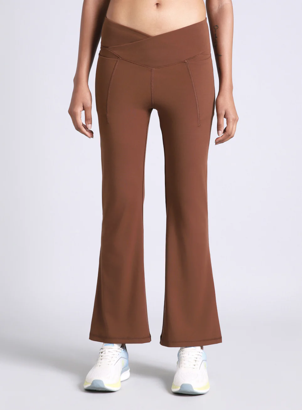 Women's Brown Pilates COMFlex Flare Pants - Image 4