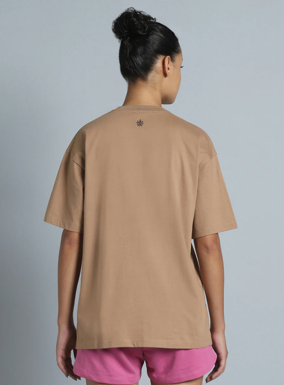 Women's Brown Printed Oversized Fit T-shirt - Image 6