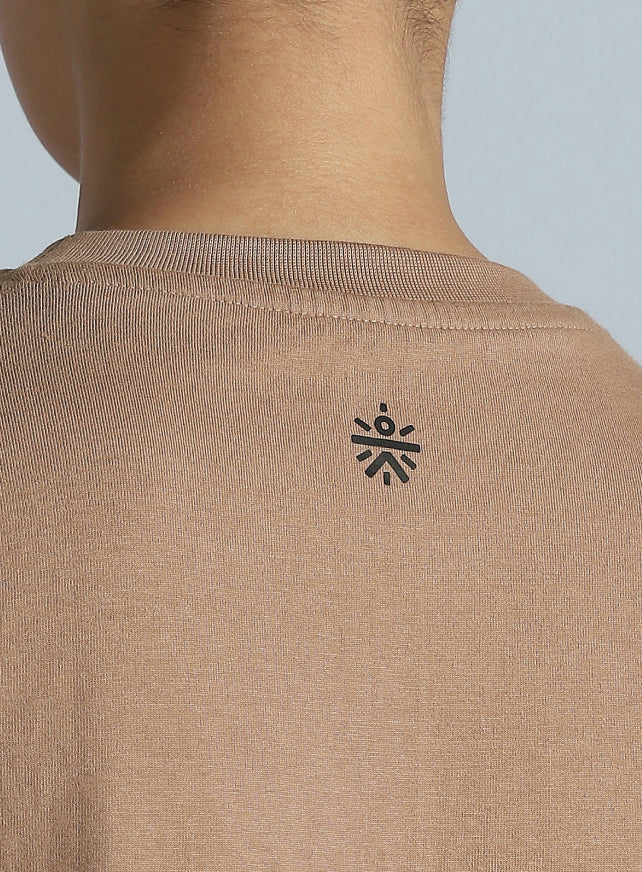 Women's Brown Printed Oversized Fit T-shirt - Image 8