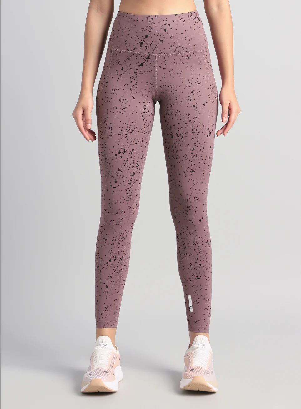 Women's Brown Printed Train All Day COMFlex Tights - Image 4