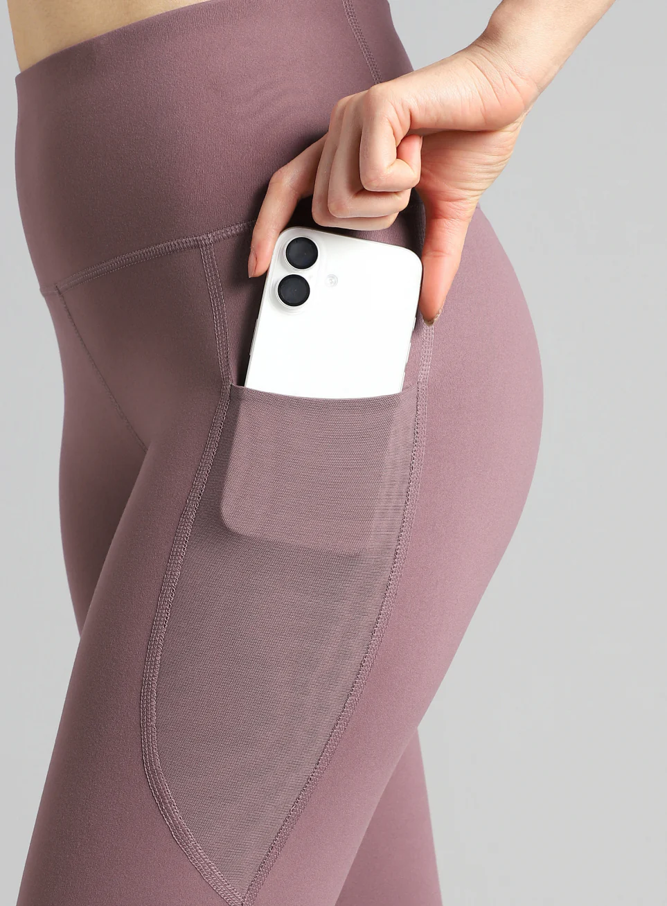 Women's Brown Run Elevate COMFlex Tights - Image 7