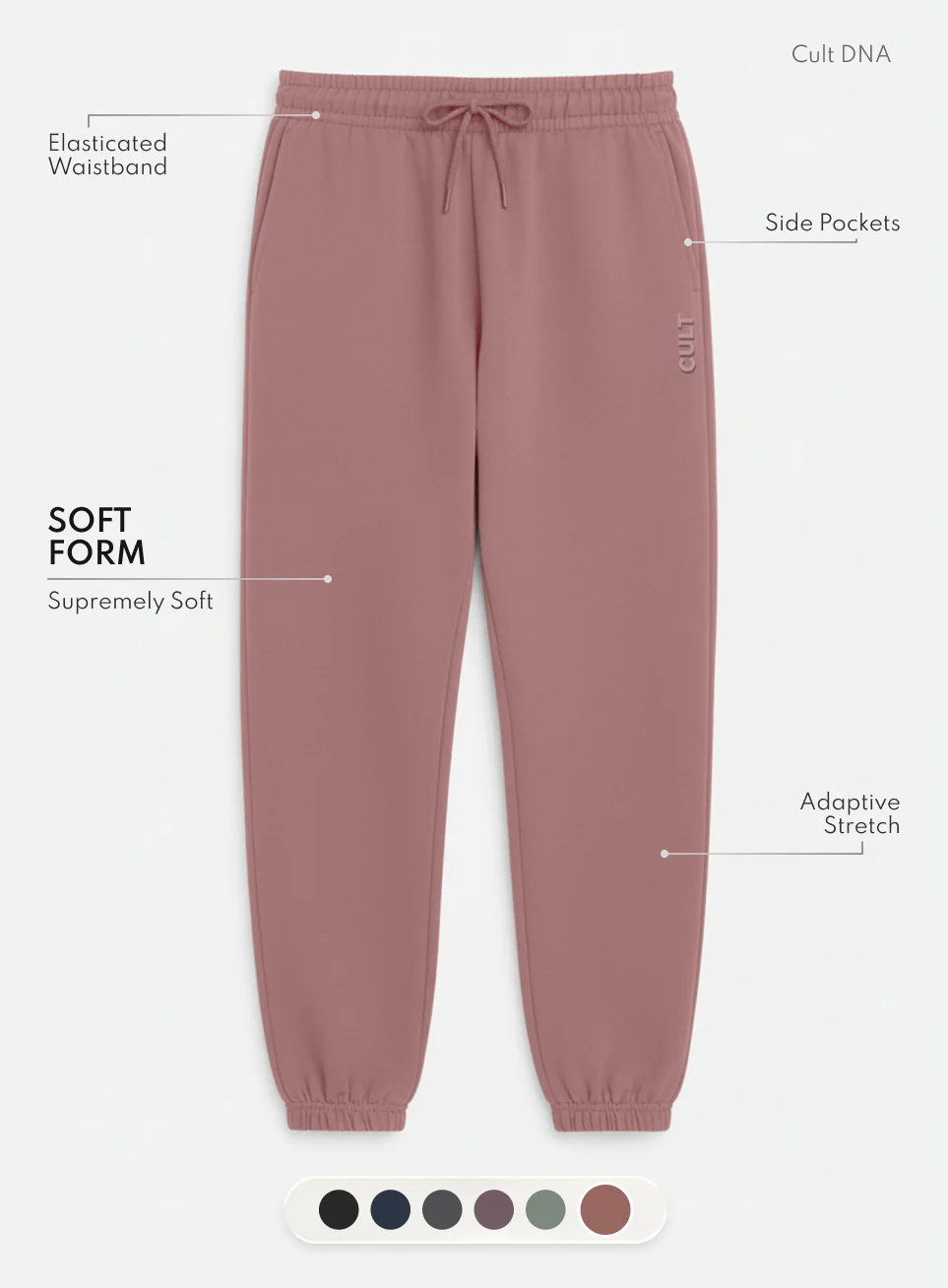 Women's Brown Soft Form Classic Joggers - Image 4