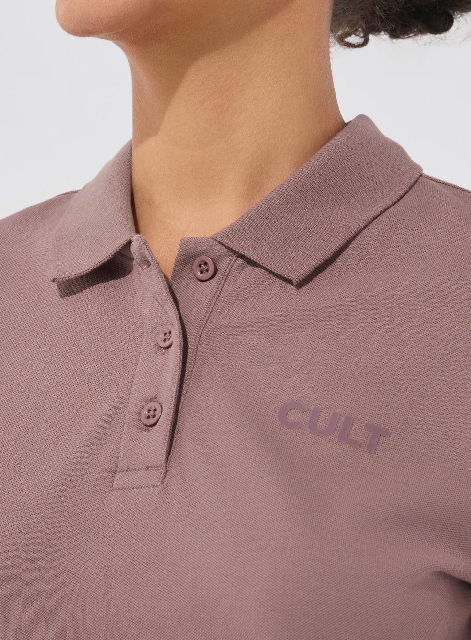 Women's Brown Soft Form Classic Polo T-shirt - Image 7