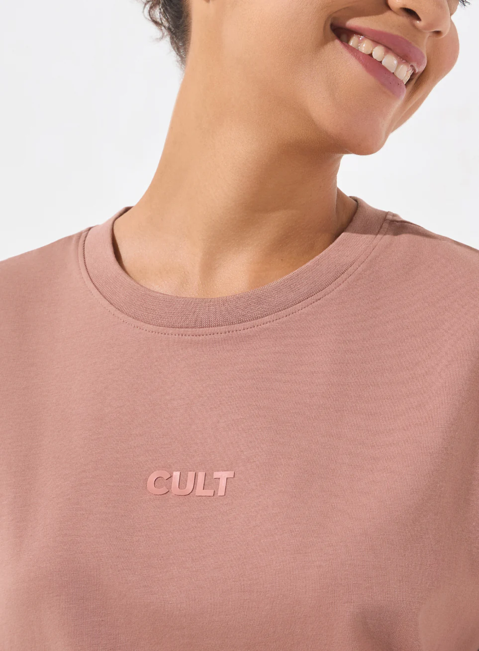Women's Brown Soft Form Comfort Oversized T-shirt - Image 7