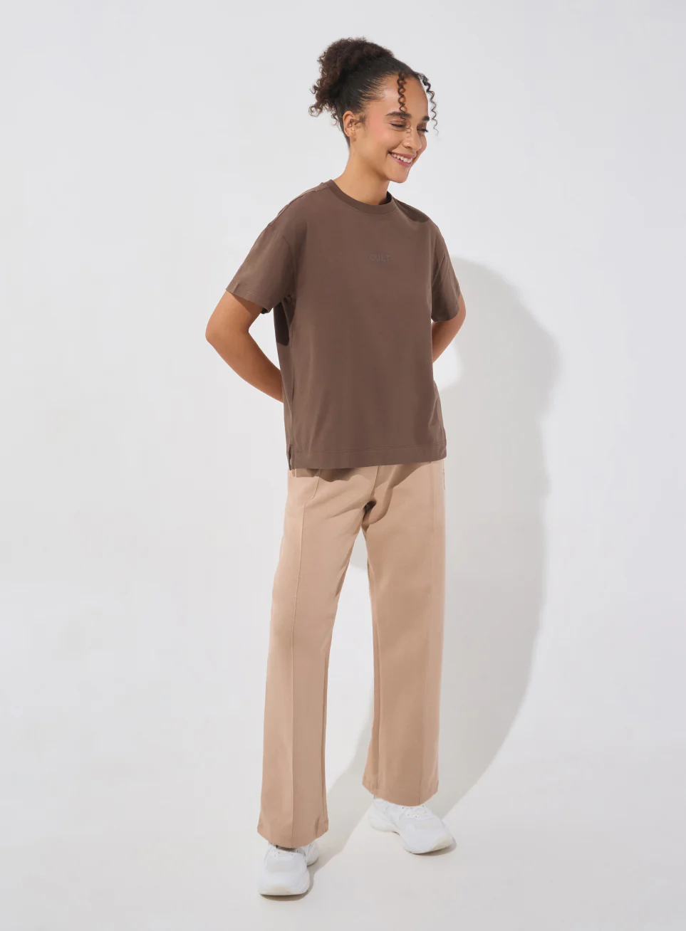 Women's Brown Soft Form Easy Fit Everyday T-shirt - Image 2