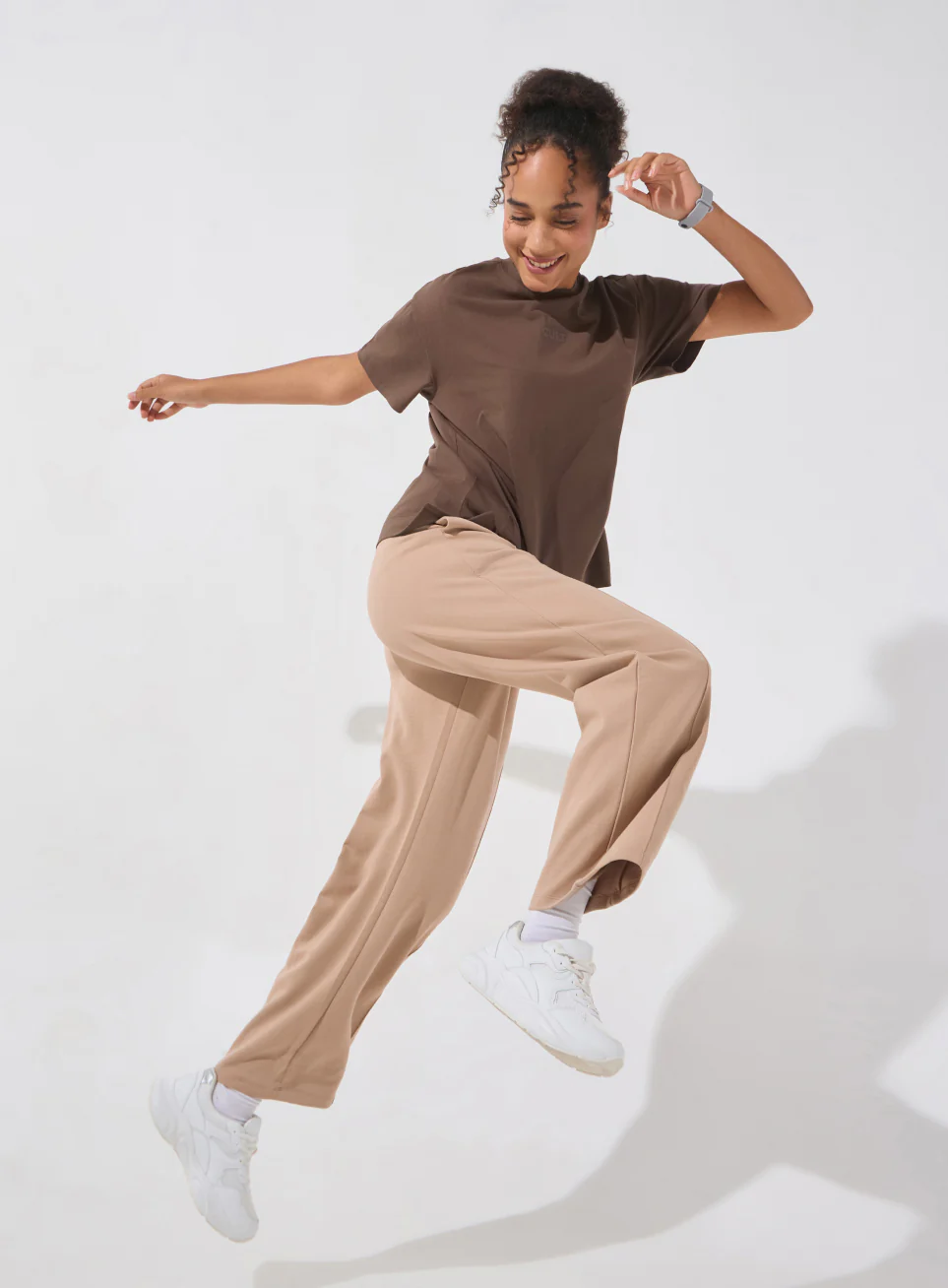 Women's Brown Soft Form Easy Fit Everyday T-shirt - Image 3