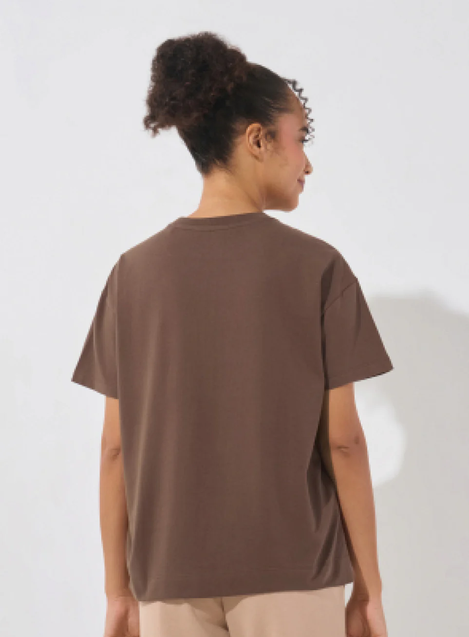 Women's Brown Soft Form Easy Fit Everyday T-shirt - Image 6