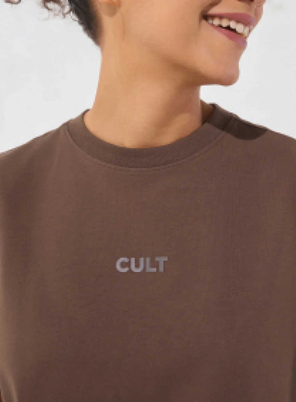 Women's Brown Soft Form Easy Fit Everyday T-shirt - Image 7