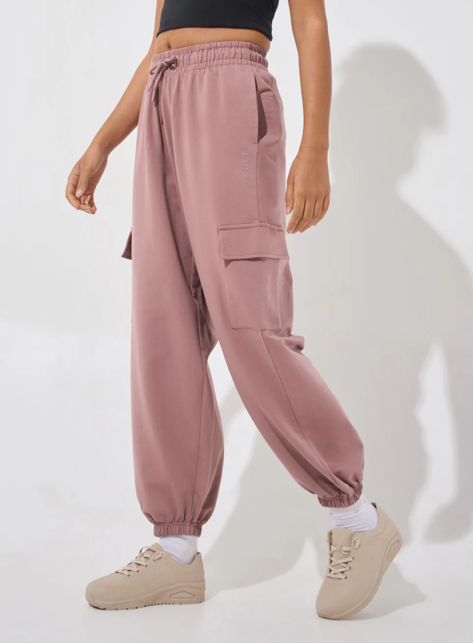 Women's Brown Soft Form Loose Fit Joggers - Image 5