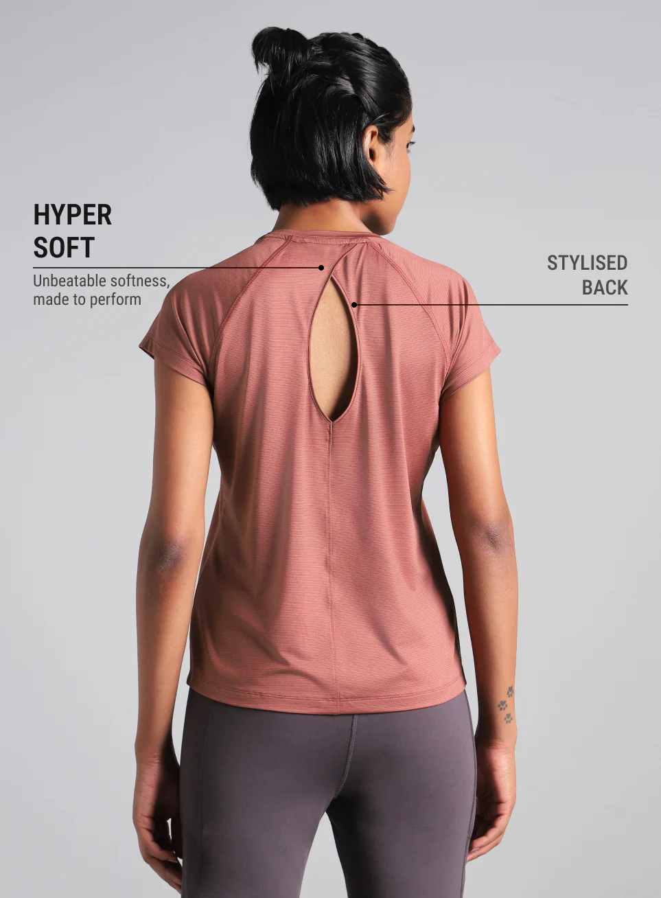 Women's Brown Spirit Run T-shirt - Image 6