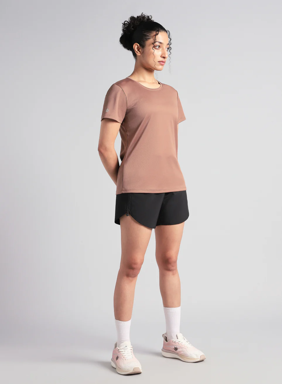 Women's Brown Training Essential T-shirt - Image 2