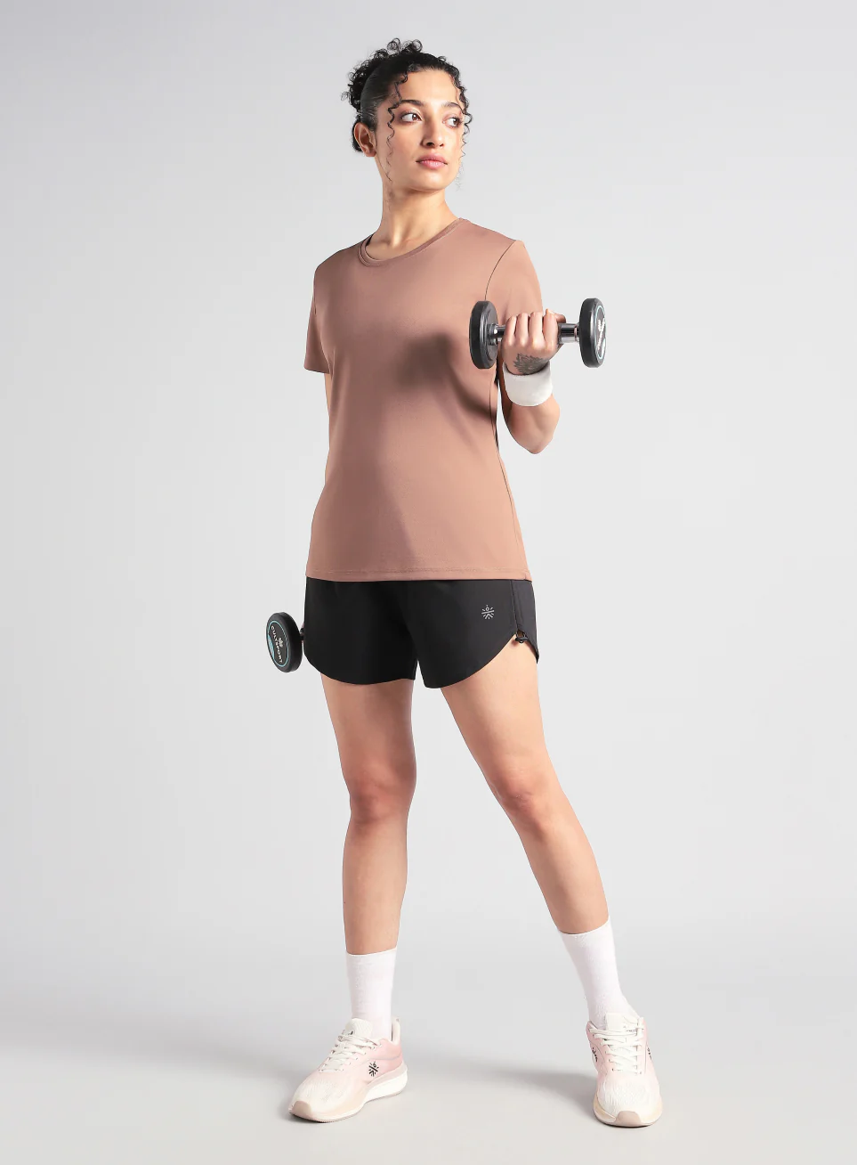 Women's Brown Training Essential T-shirt - Image 3