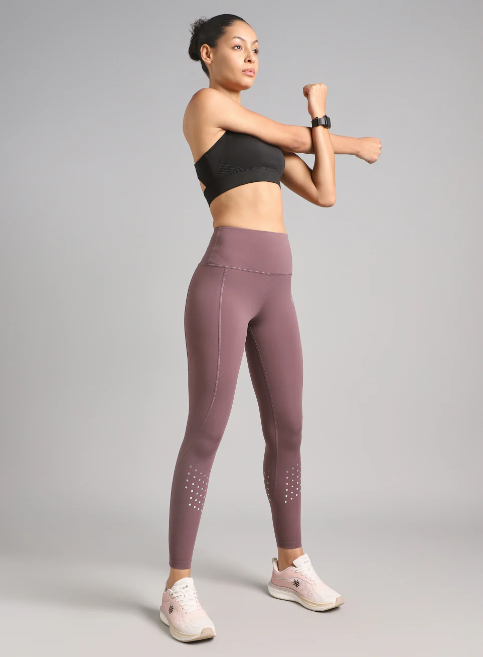 Women's Brown Ultimate Run COMFlex Tights - Image 3